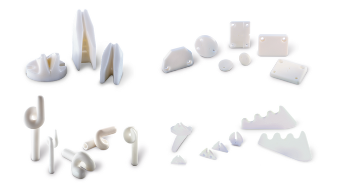 Fadenführer und Formgeber für die Faserherstellung durch Schmelzspinnen