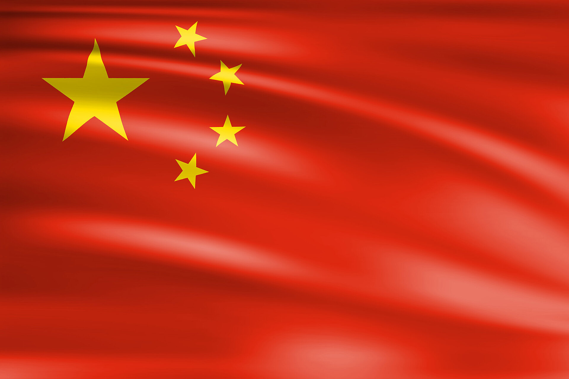 Wehende Chinesische Flagge