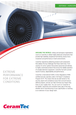 Einblick in die Broschüre von CeramTec North America zu ihren Lösungen aus Technischer Keramik