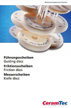 Titelblatt Katalog Führungsscheiben - Friktionsscheiben - Messerscheiben
