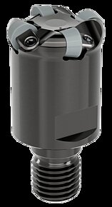 Milling cutter for face milling, groove milling, ramping and trimming