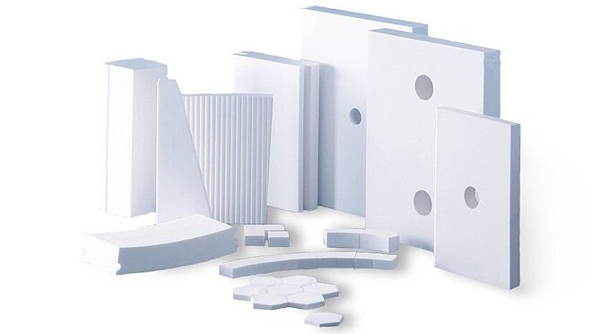 Weiße Verschleißschutz Platten von CeramTec