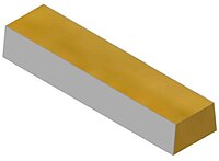 Piezoelectric stave in grey and yellow