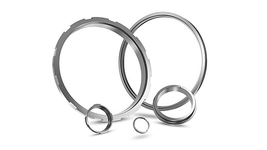 Anordnung verschiedener Dichtungsringe