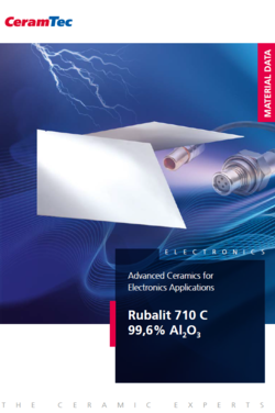 Titelbild des Datenblatt CeramTec Rubalit Substrate 710 C mit 99,6% Aluminiumoxid