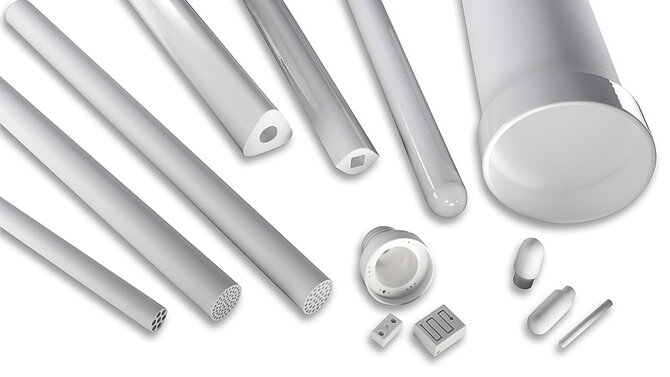 Verschiedene keramische Rohre und Röhrchen