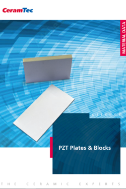 Cover picture of the brochure for PZT slabs & blocks