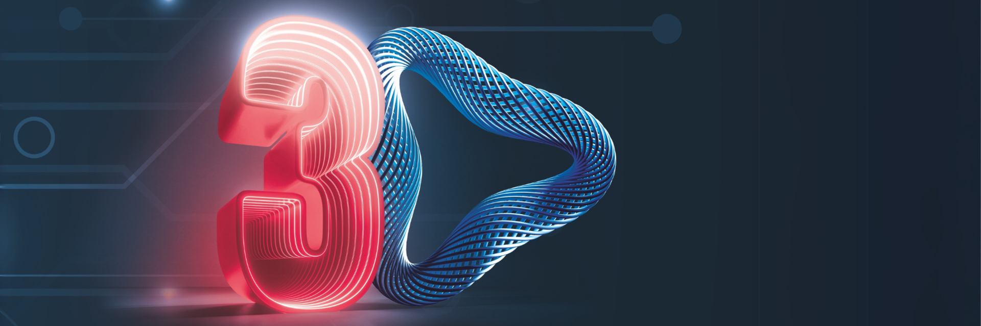 Desktop version of the website header for 3D printing