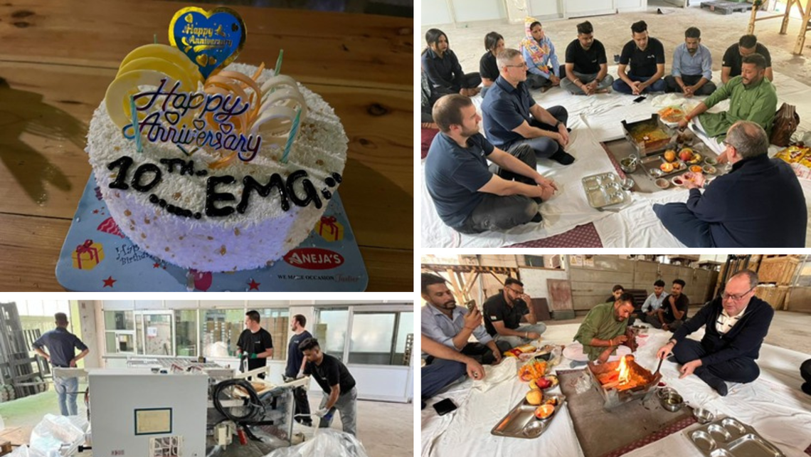 Eindrücke vom 10-jährigen Jubiläum von EMG Saltcores in Indien