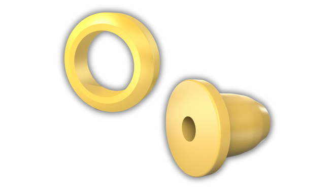 Exhaust flap bearing and valve, yellow, made of zirconia