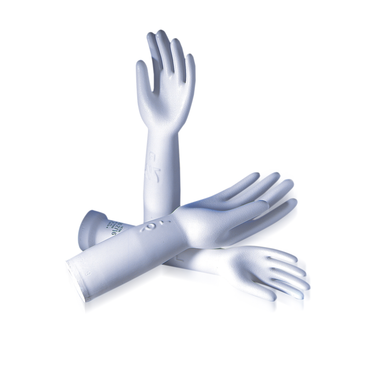 Weiße Handschuh Tauchformen