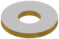 Animation of a Standard piezoelectric ring in white and yellow colour